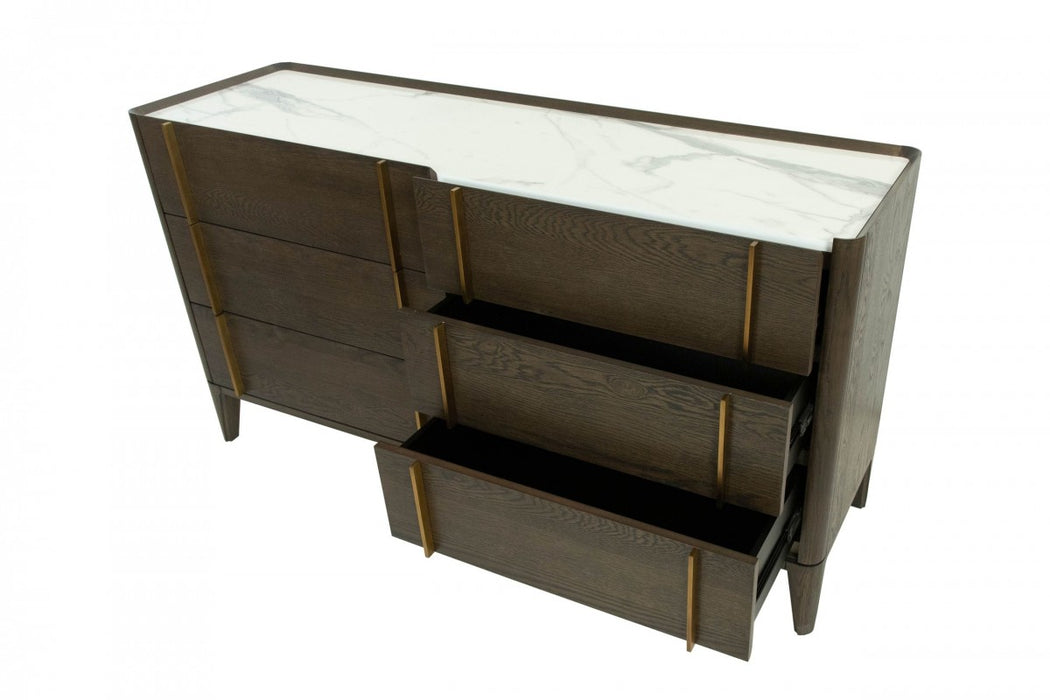 VIG Furniture - Modrest Oakley Mid-Century Dark Brown Dresser - VGWDLCY-DR6-OA-DRS