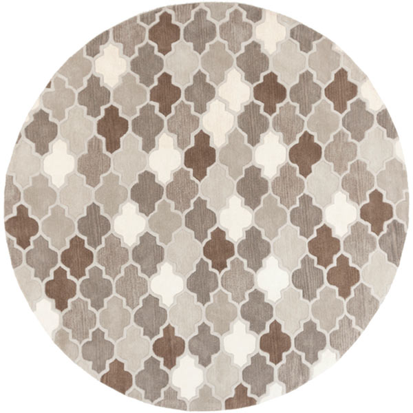 Surya Rugs - Oasis Brown, Grey Area Rug - OAS1088 - 8' Round - GreatFurnitureDeal