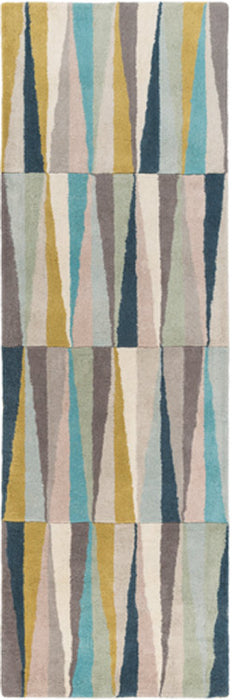 Surya Rugs - Oasis Blue, Brown Area Rug - OAS1095 - 2'6" x 8' - GreatFurnitureDeal