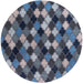 Surya Rugs - Oasis Blue, Black Area Rug - OAS1103 - 8' Round - GreatFurnitureDeal