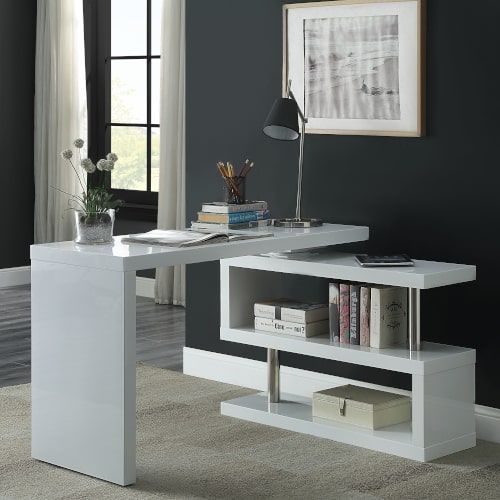 Acme Furniture - Buck II Writing Desk in White - OF00018 - GreatFurnitureDeal