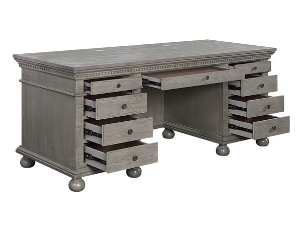 Acme Furniture - Gustave Executive Desk in Gray Oak - OF00201