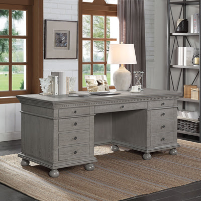 Acme Furniture - Gustave Executive Desk in Gray Oak - OF00201
