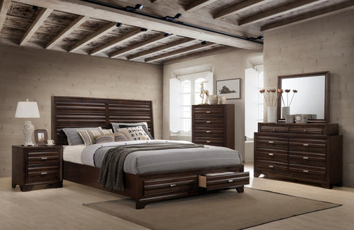 Myco Furniture - Oliver 5 Piece King Bedroom Set in Antique Walnut - OL6230-K-5SET - GreatFurnitureDeal
