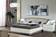 ESF Furniture - Onda 3 Piece Bedroom Queen Platform Bed Set in White - ONDABEDQSWHITE-3SET