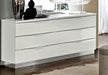 ESF Furniture - Onda Double Dresser in White - ONDADRESSERWHITE