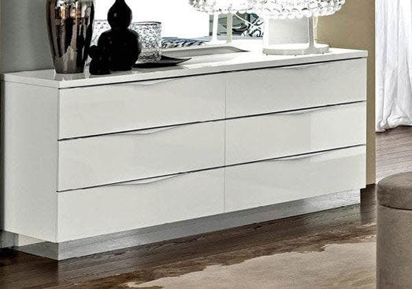 ESF Furniture - Onda Double Dresser in White - ONDADRESSERWHITE
