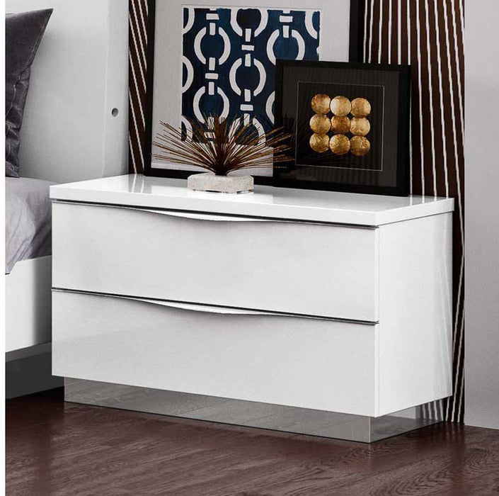 ESF Furniture - Onda 3 Piece King Bedroom Set in White - ONDABEDKSLEGNO-3SET - GreatFurnitureDeal