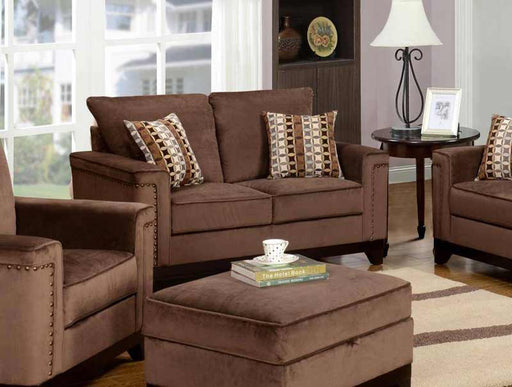 Myco Furniture - Opulence Loveseat in Brown - OP270L-BR - GreatFurnitureDeal