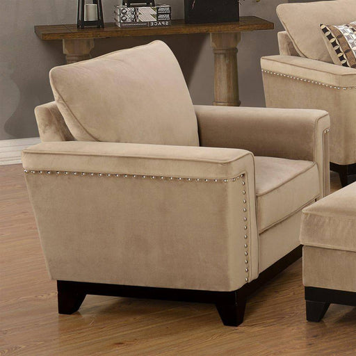 Myco Furniture - Opulence Chair wih Storage Ottoman in Taupe - OP275C-OTT-TA - GreatFurnitureDeal