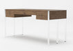 VIG Furniture - Modrest Orcutt - Modern Walnut & Stainless Steel Desk - VGBBMQ2003-DESK - GreatFurnitureDeal
