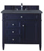 James Martin Furniture - Brittany 36" Victory Blue Single Vanity w- 3 CM Charcoal Soapstone Quartz Top - 650-V36-VBL-3CSP - GreatFurnitureDeal