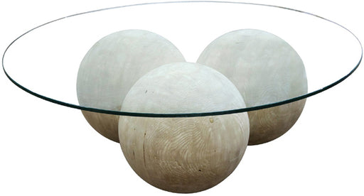 CFC Furniture - Reclaimed Lumber Allium Coffee Table-Glass Top - OW246 - GreatFurnitureDeal