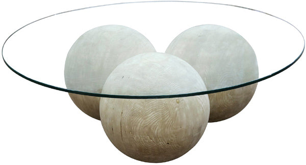 CFC Furniture - Reclaimed Lumber Allium Coffee Table/Glass Top - OW246