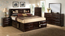 Myco Furniture - Oxford 5 Piece Queen Storage Bedroom Set in Espresso - OX1720-Q-5SET - GreatFurnitureDeal