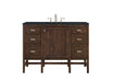 James Martin Furniture - Addison 48" Single Vanity Cabinet, Mid Century Acacia, w- 3 CM Charcoal Soapstone Quartz Top - E444-V48-MCA-3CSP - GreatFurnitureDeal