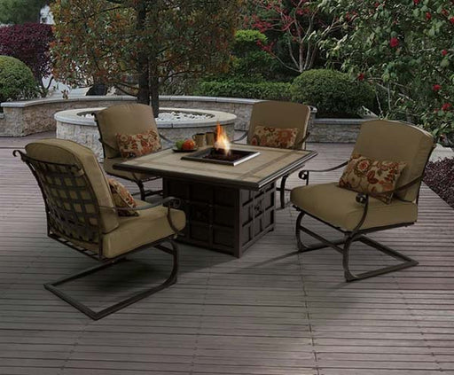 Myco Furniture - Antoine 48-in Square Tile-Top Fire Pit Table - P995-FT