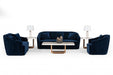 VIG Furniture - Divani Casa Palomar Modern Blue Velvet & Brass Sofa Set - VGVCS1811-BLU