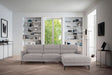 VIG Furniture - Divani Casa Paraiso Modern Grey Fabric Right Facing Sectional Sofa - VGKNK8610-GRY-RAF-SECT - GreatFurnitureDeal