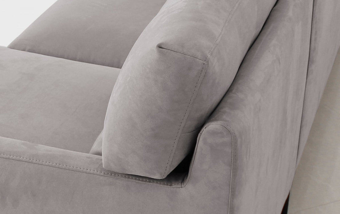 VIG Furniture - Divani Casa Paraiso Modern Grey Fabric Right Facing Sectional Sofa - VGKNK8610-GRY-RAF-SECT - GreatFurnitureDeal