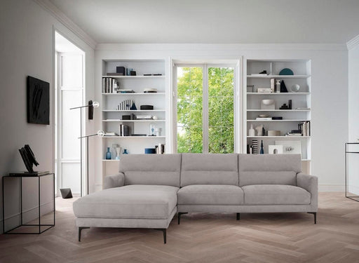 VIG Furniture - Divani Casa Paraiso Modern Grey Fabric Left Facing Sectional Sofa - VGKNK8610-GRY-LAF-SECT - GreatFurnitureDeal