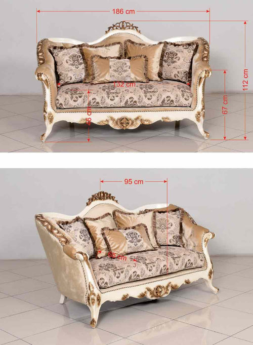 European Furniture - Paris 2 Piece Sofa Set - 37008-SL