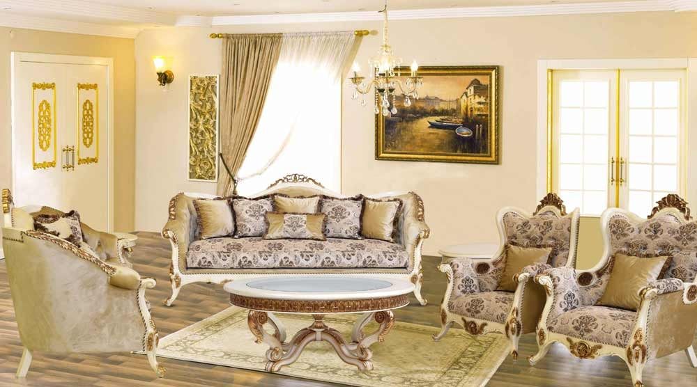 European Furniture - Paris 3 Piece Living Room Set - 37008-SLC - GreatFurnitureDeal