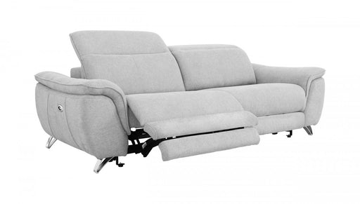 VIG Furniture - Divani Casa Paul Contemporary Grey Fabric 3-Seater Sofa w- Electric Recliners - VGKNE9156-GRY-3S - GreatFurnitureDeal