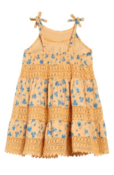 Peek Kids Penelope Floral & Lace Tiered Dress - 3T