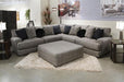 Jackson Furniture - Ava 3 Piece Sectional Sofa with Cocktail Ottoman in Pepper - 4498-63-73-59-28-PEPPER