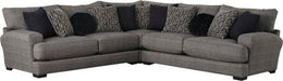 Jackson Furniture - Ava 3 Piece Sectional Sofa with Cocktail Ottoman in Pepper - 4498-63-73-59-28-PEPPER - GreatFurnitureDeal
