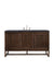 James Martin Furniture - Athens 60" Single Vanity Cabinet , Mid Century Acacia, w- 3 CM Charcoal Soapstone Quartz Top - E645-V60S-MCA-3CSP - GreatFurnitureDeal
