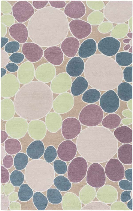 Surya Rugs - Peek-A-Boo Purple, Green Area Rug - PKB7002 - 7'6" x 9'6" - GreatFurnitureDeal