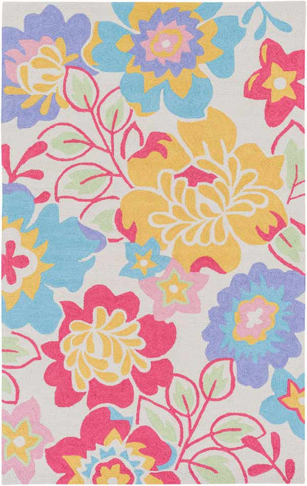 Surya Rugs - Peek-A-Boo Yellow, Pink Area Rug - PKB7006 - 5' x 7'6" - GreatFurnitureDeal
