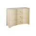 Worlds Away - Three Drawer Chest In Natural Grasscloth With Acrylic Hardware - PLYMOUTH NAT - GreatFurnitureDeal