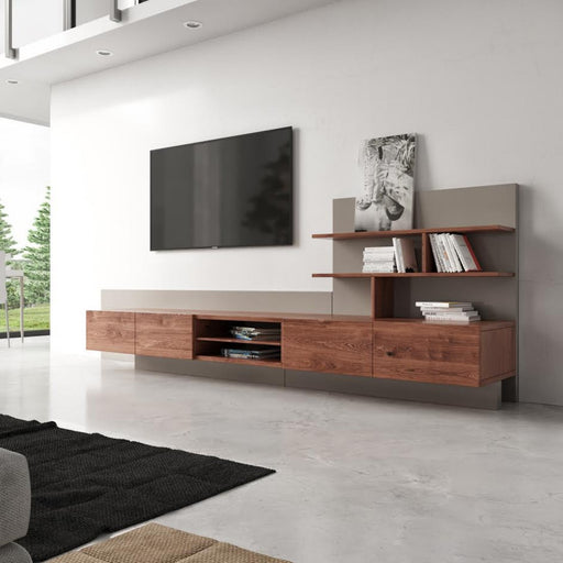 VIG Furniture - Nova Domus Pompeii Contemporary Grey & Walnut TV Stand - VGBBVIG180501TV - GreatFurnitureDeal