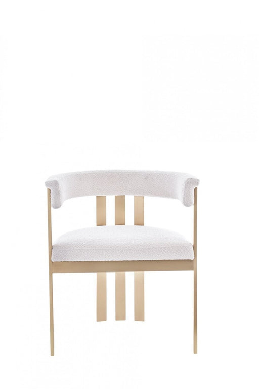 VIG Furniture - Modrest Pontiac Modern Beige Wool Velvet & Gold Dining Chair - VGZAY129-BEI-DC - GreatFurnitureDeal