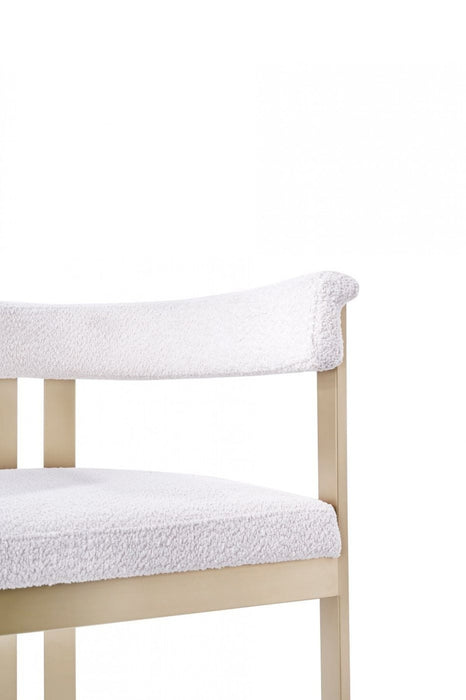 VIG Furniture - Modrest Pontiac Modern Beige Wool Velvet & Gold Dining Chair - VGZAY129-BEI-DC