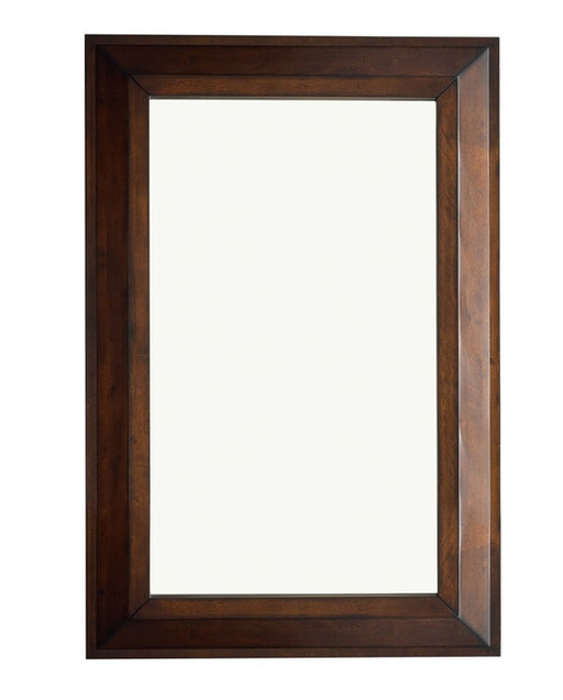 James Martin Furniture - Portland 28" Rectangular Mirror, Burnished Mahogany - 620-M28-BNM