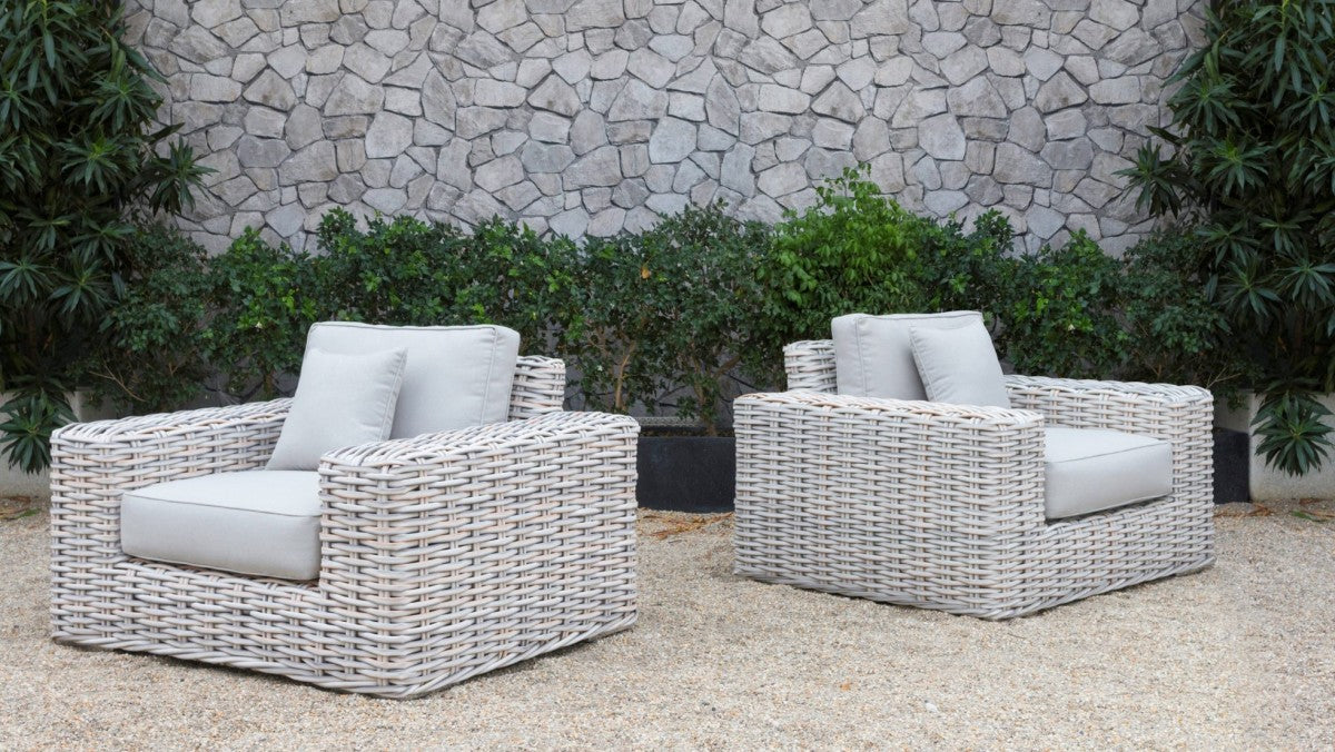 VIG Furniture - Renava Portugal 4 Piece Outdoor Grey Wicker Sofa Set - VGATRASF-178-GRY-SET - GreatFurnitureDeal