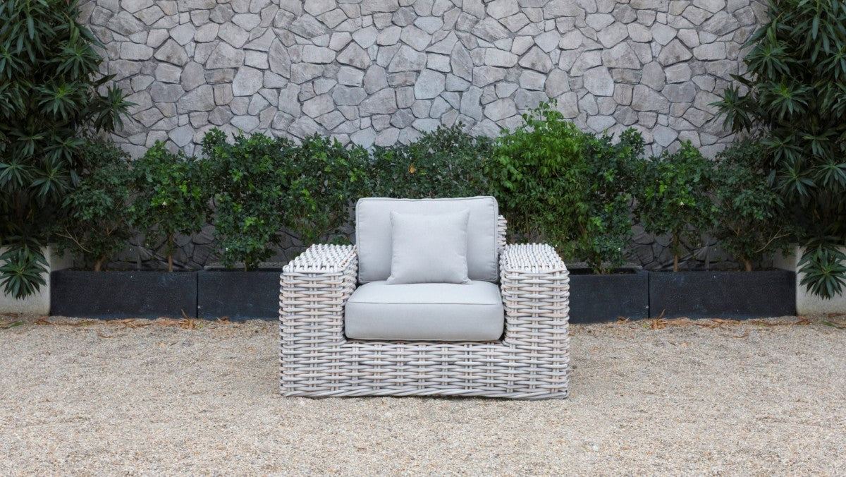 VIG Furniture - Renava Portugal 4 Piece Outdoor Grey Wicker Sofa Set - VGATRASF-178-GRY-SET