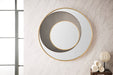 James Martin Furniture - Cosmos 35.4" Mirror in Radiant Gold and Onyx - 903-M35.4-RG-OX - GreatFurnitureDeal
