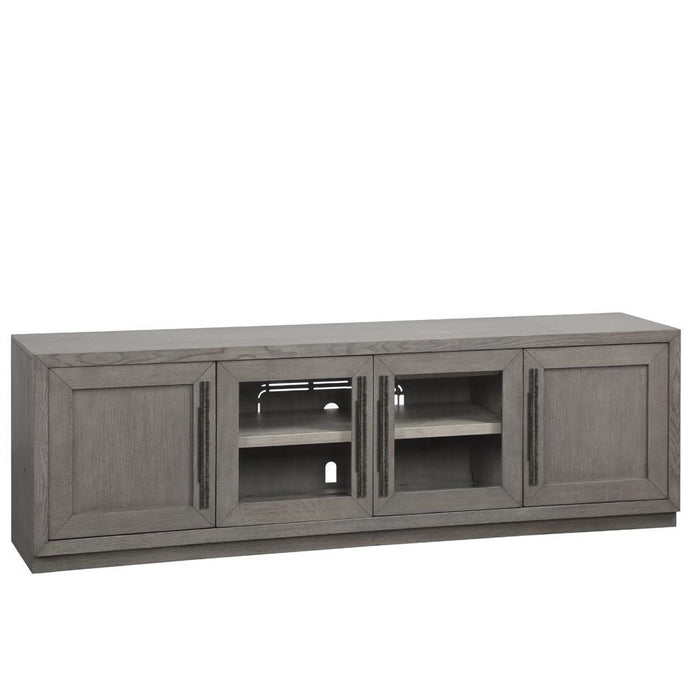 Parker House - Americana Modern 92" TV Console with Hutch and LED Lights in Dove - AME#92-4-DOV