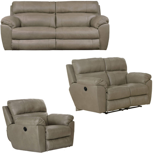 Catnapper - Costa 3 Piece Power Lay Flat Reclining Living Room Set in Putty - 64071-72-70-PUTTY - GreatFurnitureDeal