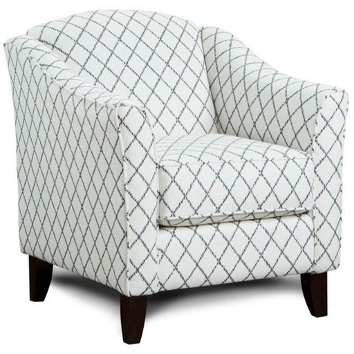 Southern Home Furnishings - Macarena Cadet  Accent Chair in Off-White - 452 Muse Blue - GreatFurnitureDeal