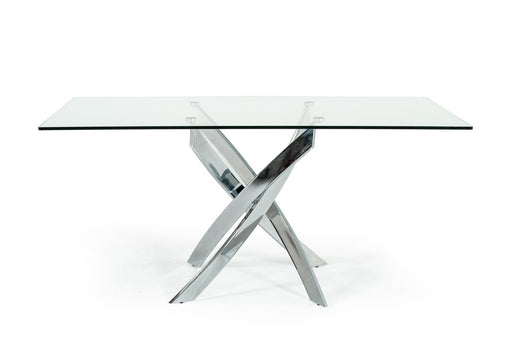 Vig Furniture - Modrest Pyrite Modern Rectangular Glass Dining Table - VGEWF2133EA - GreatFurnitureDeal