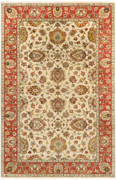 Surya Rugs - Pazyryk Green, Red Area Rug - PZY1002 - 6' x 9' - GreatFurnitureDeal