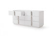 VIG Furniture - Modrest Token - Modern White & Stainless Steel Bedroom Set - VGVCBD815-SET-WHT - GreatFurnitureDeal