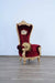 European Furniture - Queen Elizabeth High Back Chair in Red - 35095 - GreatFurnitureDeal