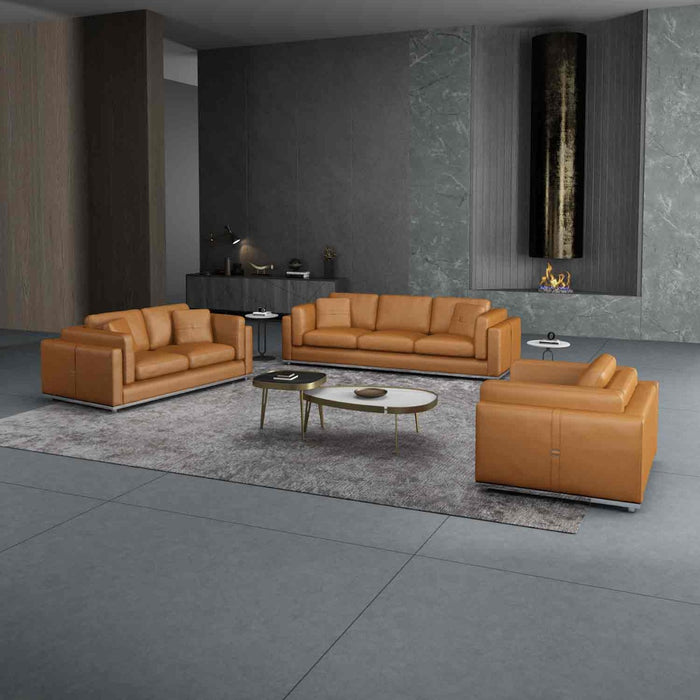 European Furniture - Picasso Loveseat in Cognac - 25552-L